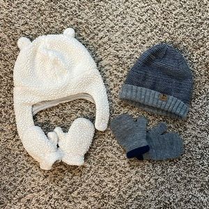 12-24 month hat and mitten sets